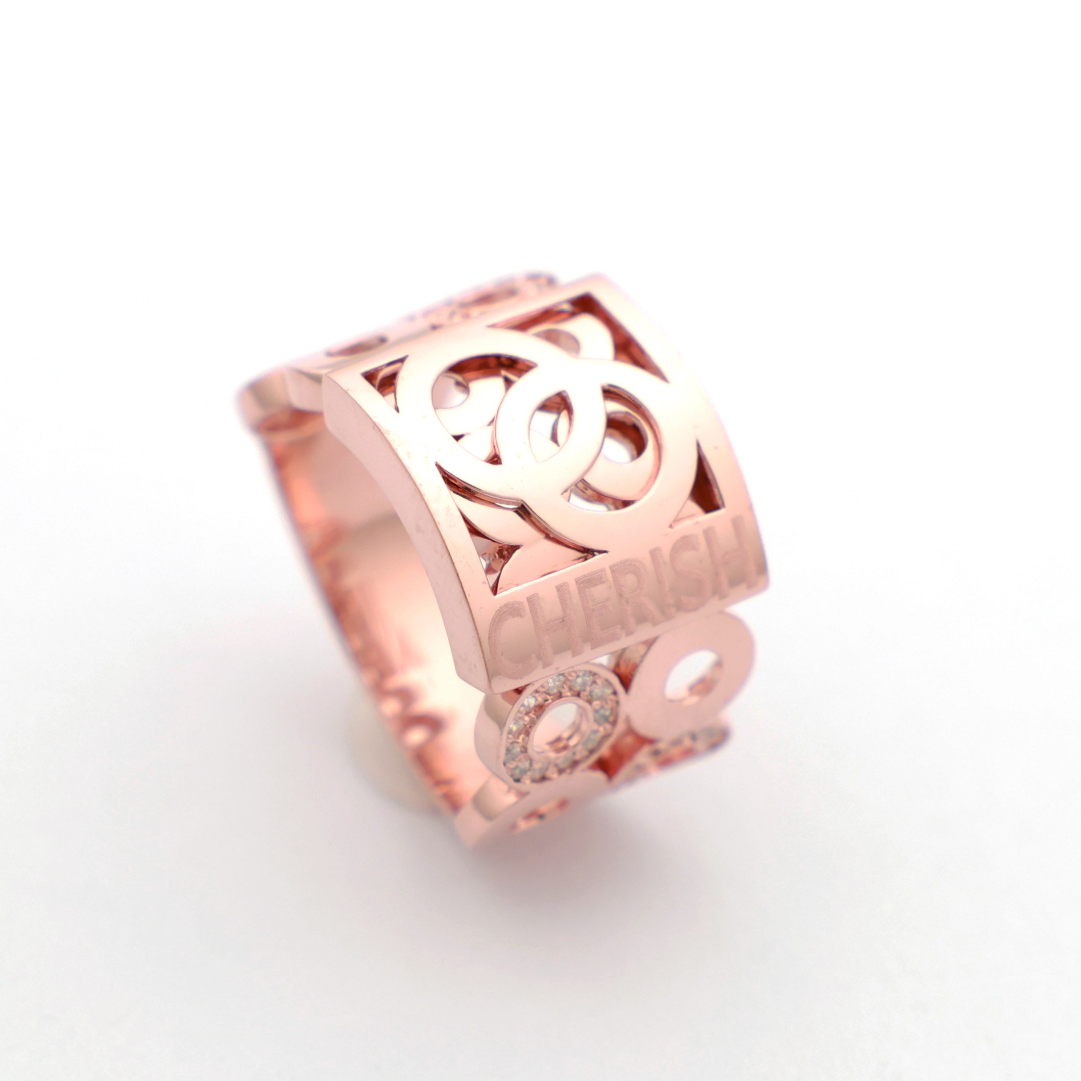 14k 18k 로즈골드 반지 패션반지 럭셔리 커플링 골드 행운 데일리 선물 레이어드(R278) 체리스쥬얼리 1,354,580원