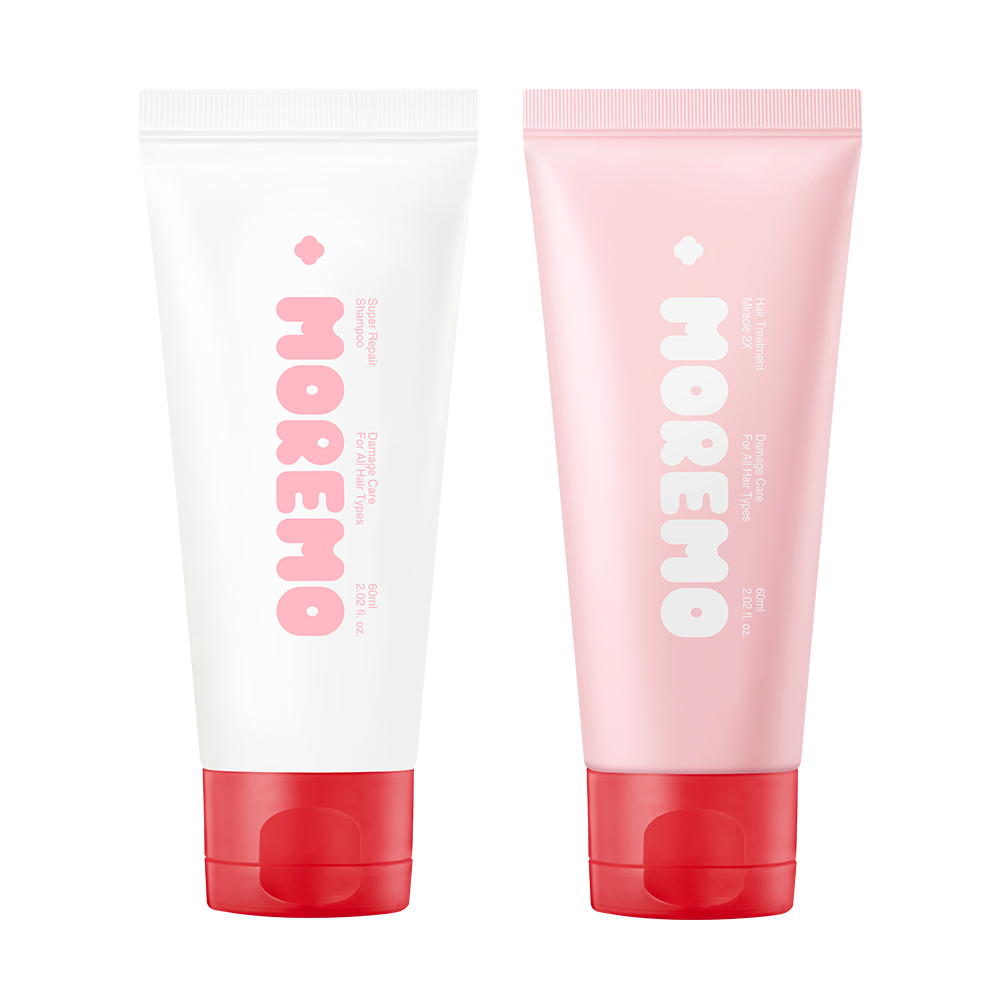NEW 모레모 슈퍼 리페어 샴푸 60ml + 헤어 트리트먼트 미라클 2X 60ml 11,900원