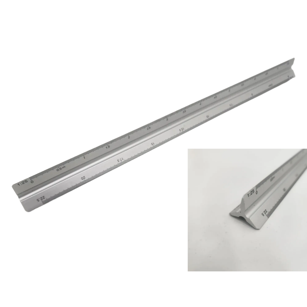 리녹 알루미늄 삼각 스케일자 30cm 실버 건축 설계 축척자, 1개, 실버 8,900원