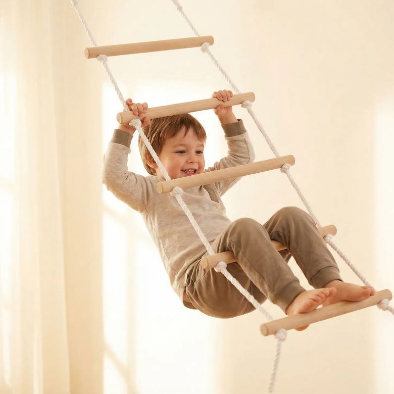 퇴근하고 실내  원목 사다리 로프 우드 밧줄 스윙그네 매달리기 28,030원