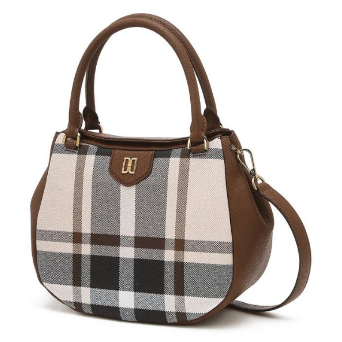 닥스 [플랜스토리]닥스가방 여성선물추천 백화점포장 여성가방 백화점정품 브라운 타탄체크 가죽배색 라운드 토트백 M (DCBA5F715W2) 274,400원