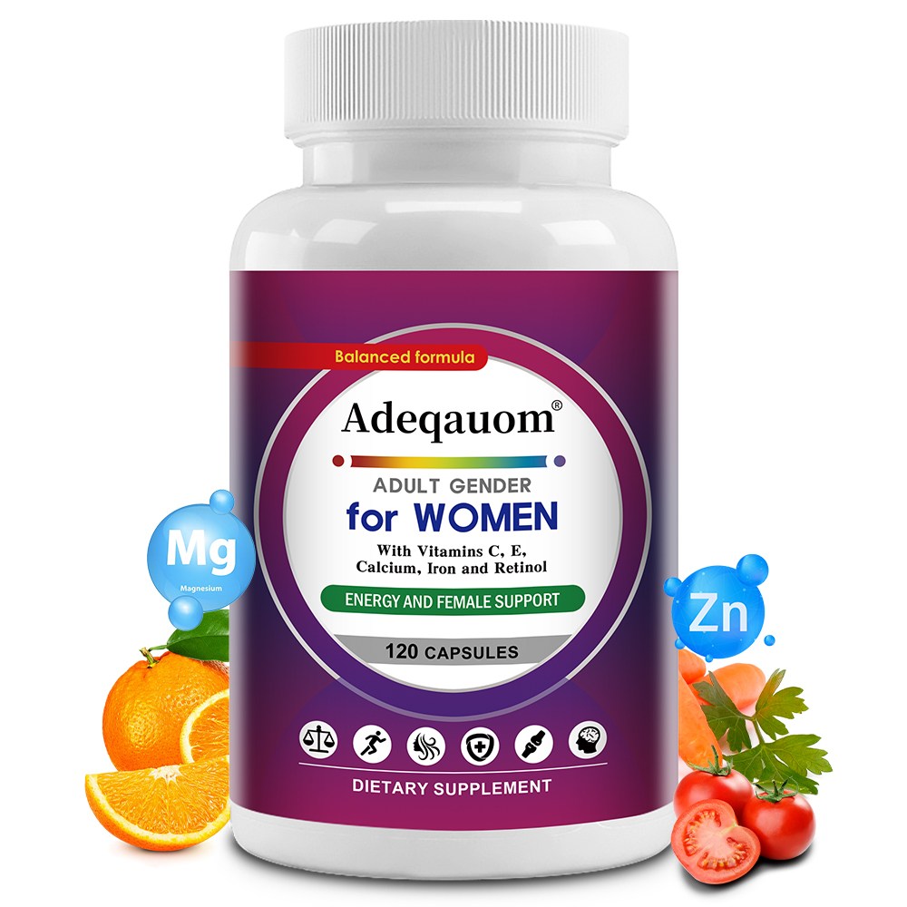 성인 여성 종합비타민 캡슐 - 비타민 C, E, 칼슘, 철분, 레티놀 함유 - 에너지 공급 및 여성 건강 지원, 1개, 120정 25,500원