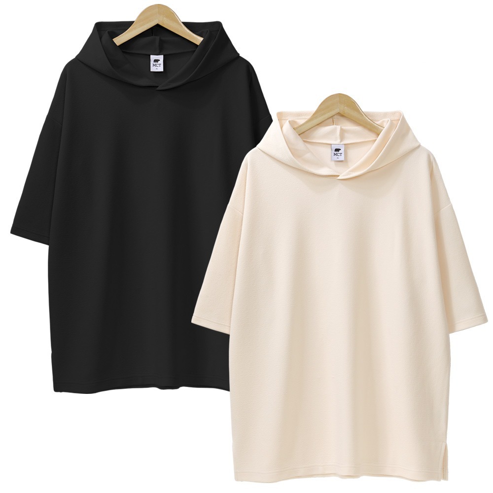 엠씨티 남녀공용 엠보 5부 후드 반팔티 2p 세트 H-130 27,900원