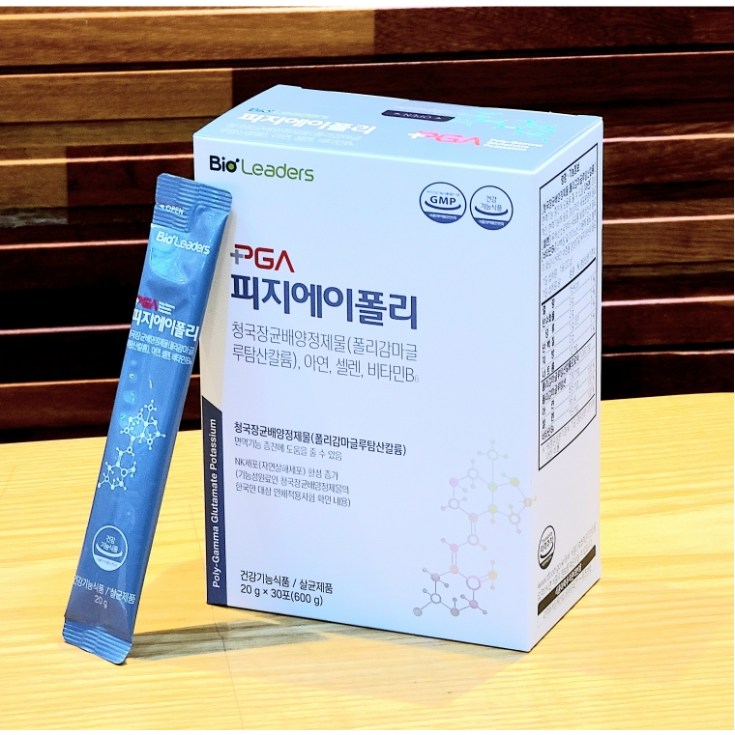 더빠른 면역강화 4중복합 PGA-K 피지에이폴리 1개월분,성모병원임상 NK세포활성 폴리감마글루탐산칼륨 식약처인증, 600g, 1박스 133,660원