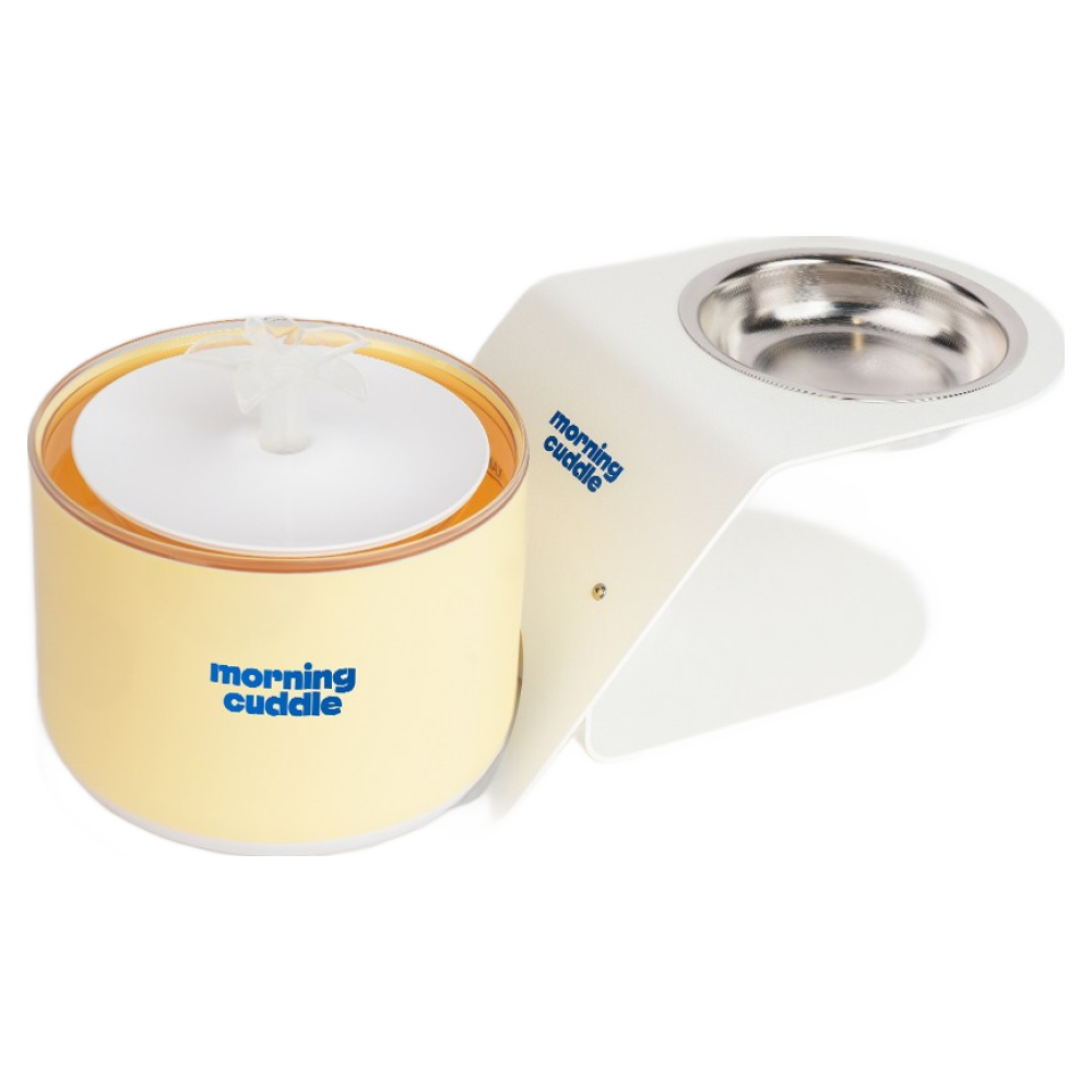 모닝커들 고양이 강아지 정수기 자동급수기 밥그릇 테이블 식기 올인원 세트, 1세트, 옐로우 99,000원