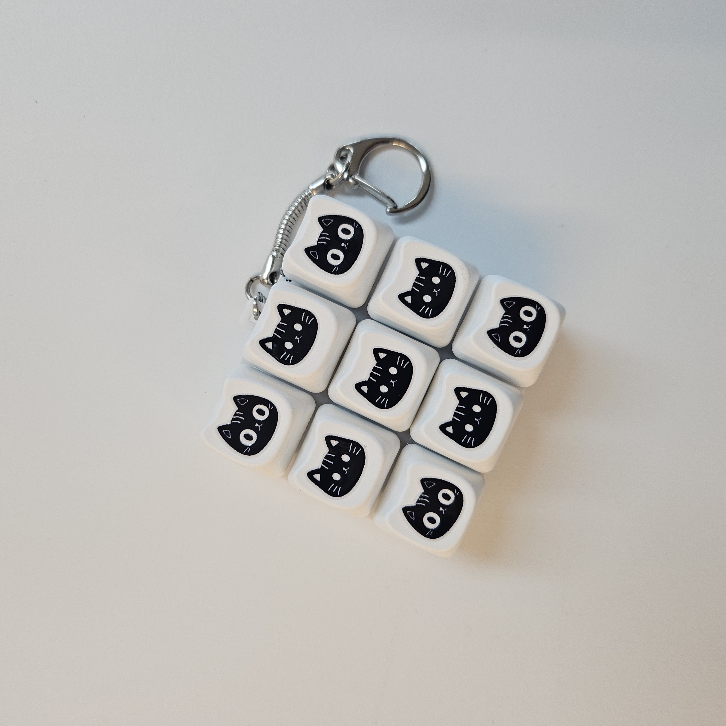 고양이 키캡 키링 청축 모양 열쇠고리 피젯, 1개, 9구 14,900원