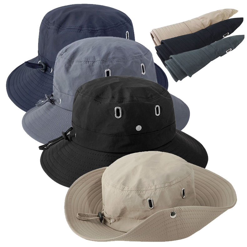 리빙그레이 여름 넓은 챙 남자 여성 공용 서라운드 벙거지 버킷햇 등산 낚시 캠핑 여름 밀짚 사파리 모자 7,480원