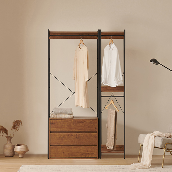 [삼익가구] 브랜티&에린 철제 드레스룸 시스템 옷장 세트 159,000원