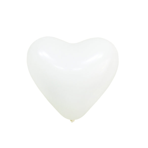 조이텍스 하트풍선 30.5Cm 일반 화이트 100입 / 전문가용 고무풍선 파티풍선 생일파티 이벤트풍선, 1개 15,000원