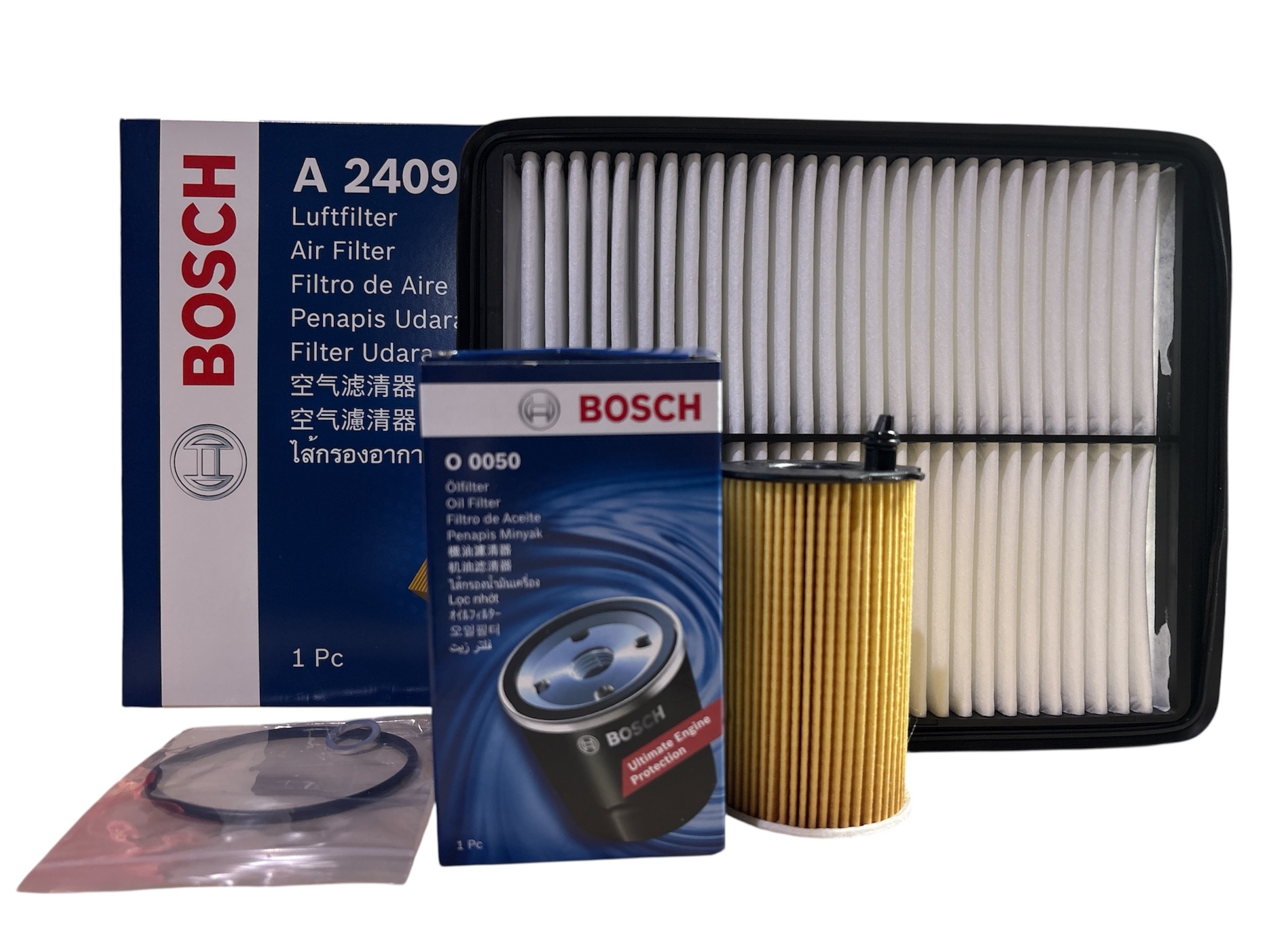 보쉬 엔진 오일 교환 필터 셋트 그랜져 HG 3.0/3.3 LPi 오일필터+에어필터 O0050+A2409, 오일필터+에어필터/O0050+A2409, 1세트, 현재가 13,530원