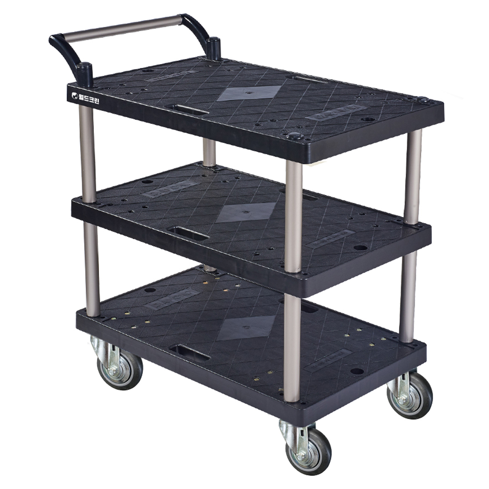 월드크린 잘밀려 3단 플라스틱대차 검정색 중 186,800원