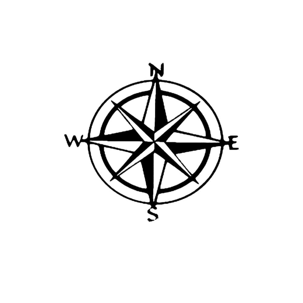 자동차포인트 0026 나침반 튜닝스티커(S), 화이트, 1개 4,900원