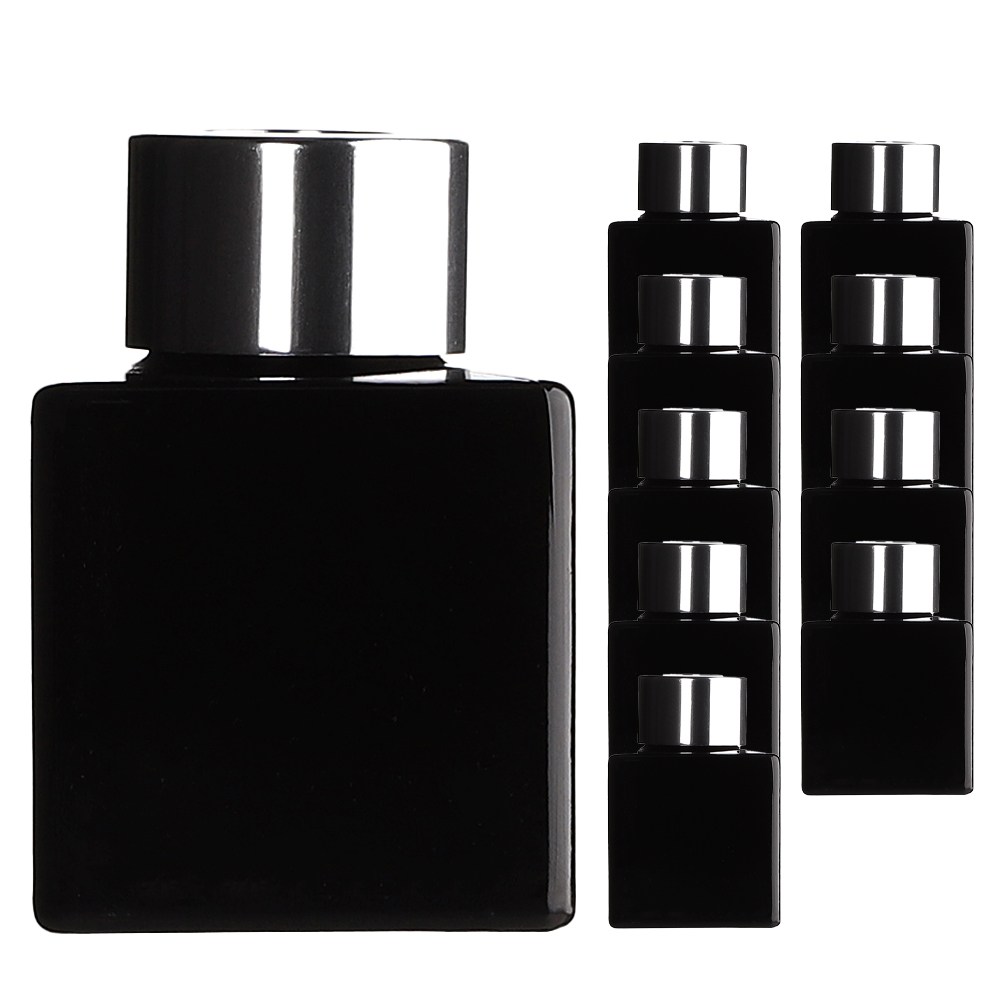 큐브 사각 유광 블랙 50ml 10개 유리병 디퓨저용기 DIY 11,500원