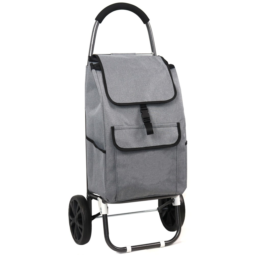 렌켄 접이식 쇼핑카트 바퀴달린 장바구니 캐리어, 1개, 1.베이직 쇼핑카트 (그레이) 25,900원