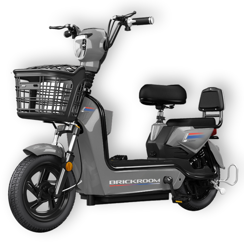 BRICKROOM 3세대 전기 자전거 자토바이 출퇴근 전동 스쿠터 2인용 바이크, 그레이 663,900원