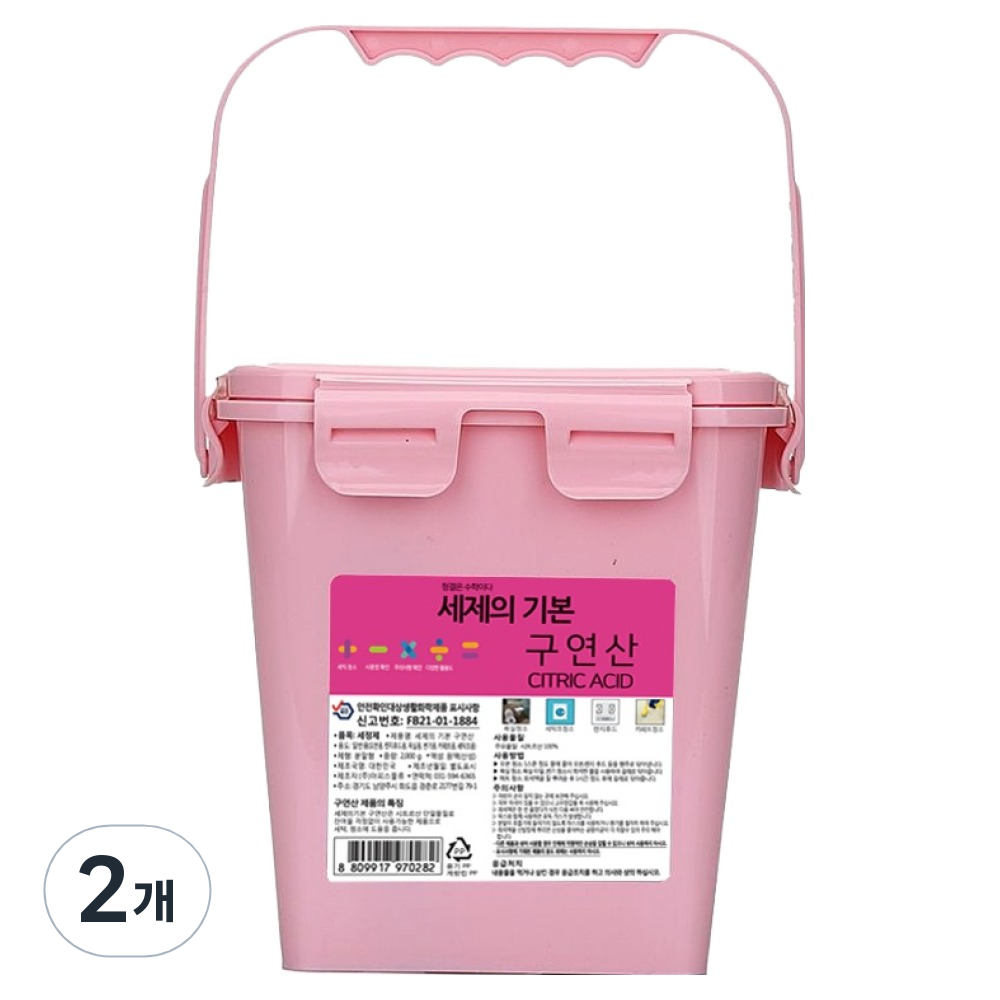 세제의기본 구연산, 2kg, 2개 19,840원