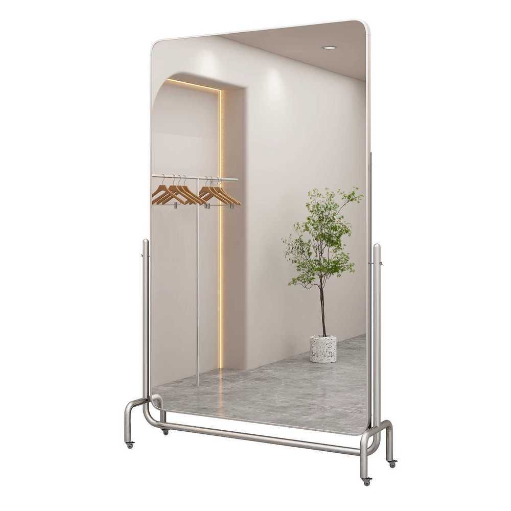 대형 전신거울 피팅룸 2m 1000x2000 이동식 실버 프레임 모서리 둥근사각 바퀴달린 매장용 330,800원