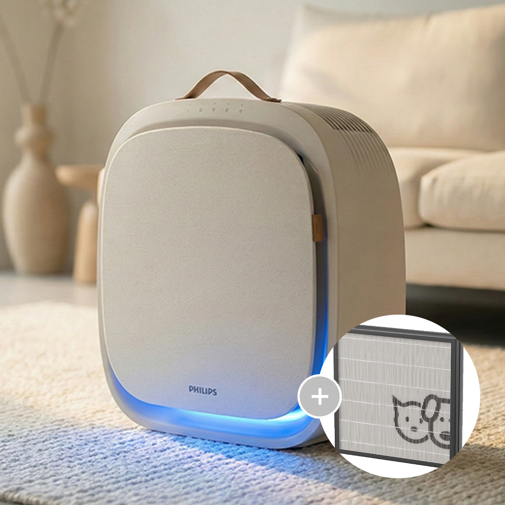 필립스 펫 공기청정기 + 전용 필터 세트 구성 30평형 고양이털 제거 AC336011, 단품 498,000원