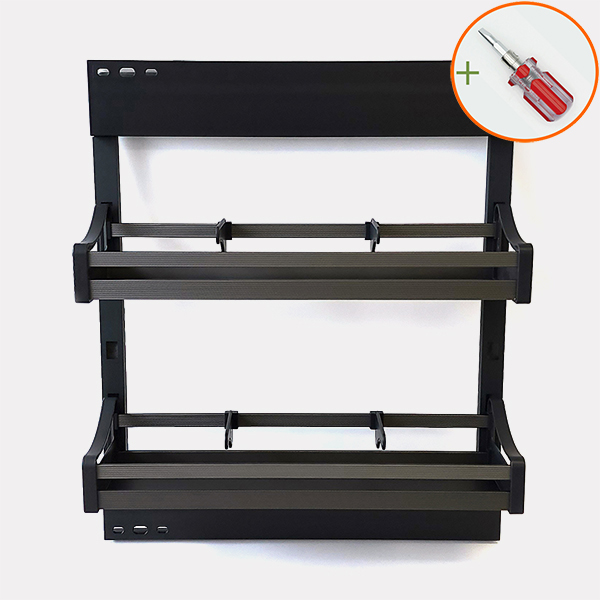 고급형 국산 언더레일 댐핑 LT망장 2단 싱크대 하부장 인출식 선반 양념꽂이 수납장 80,000원