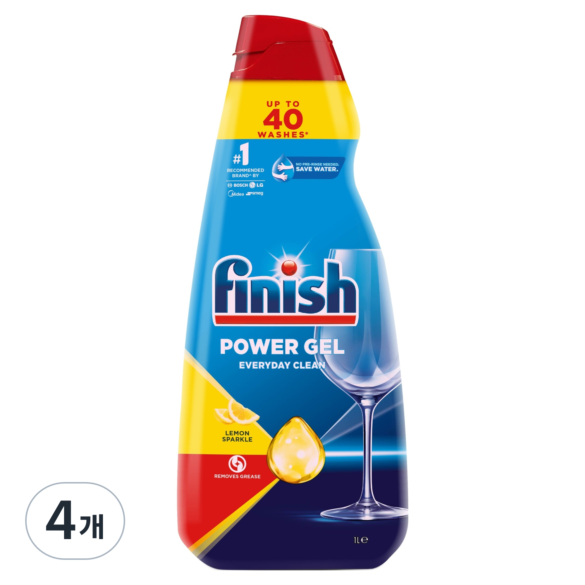 피니시 젤 레몬 세제, 1L, 4개 31,300원