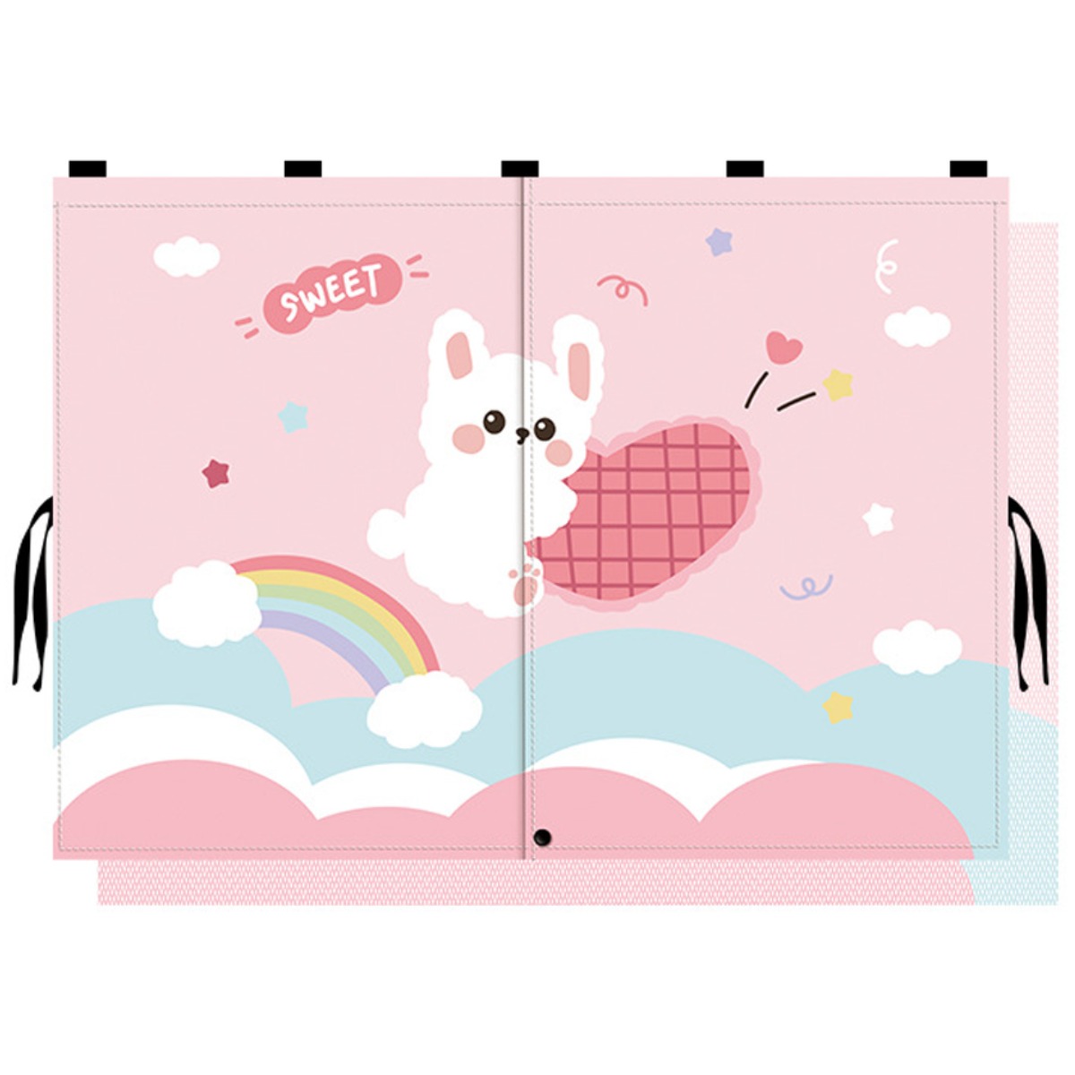 아띠꼴로 자동차 햇빛가리개 자석 암막커튼 뒷자석 창문 햇빛차단 ZC-806, 하트토끼, 1개 11,900원