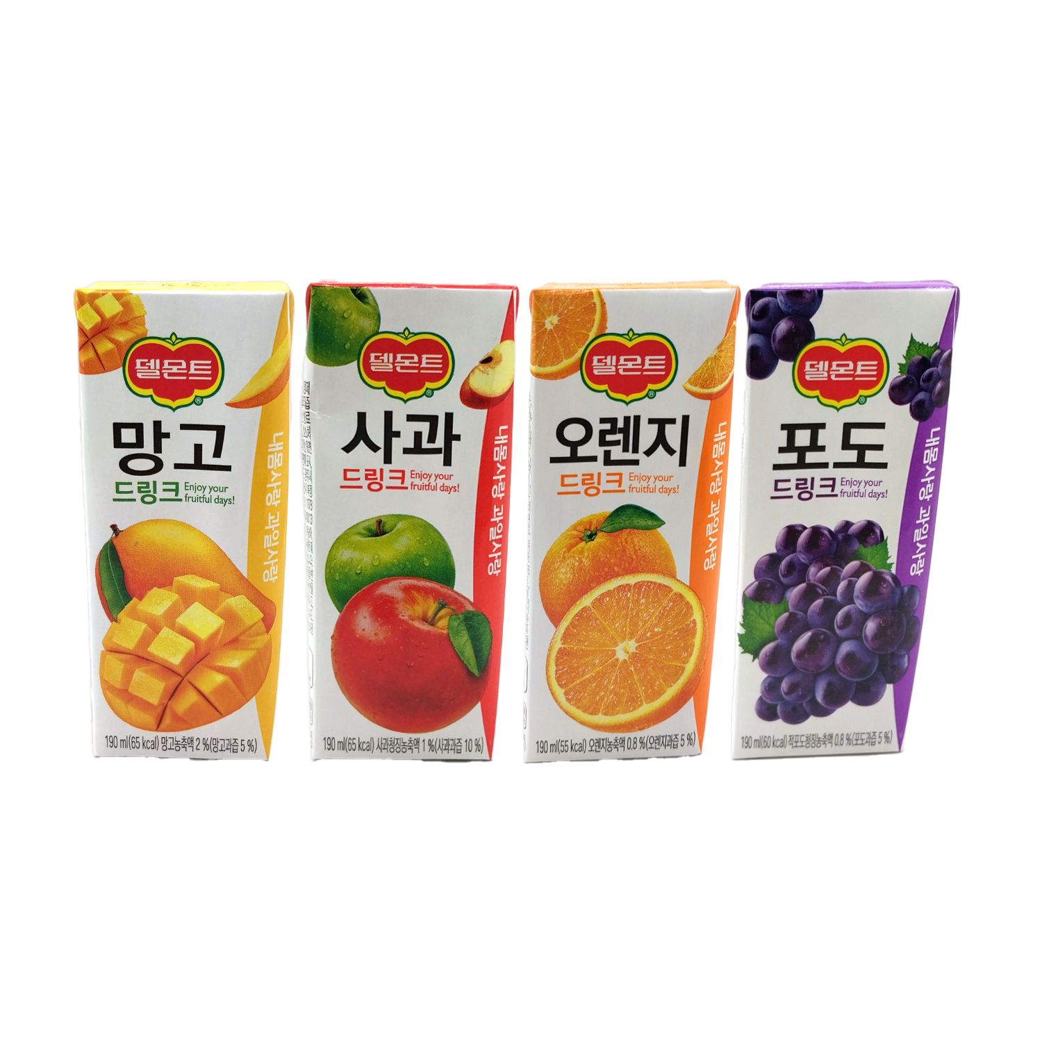 델몬트 (오렌지 포도 사과 망고)4종혼합 190ml2팩, 32개, 190ml 9,490원
