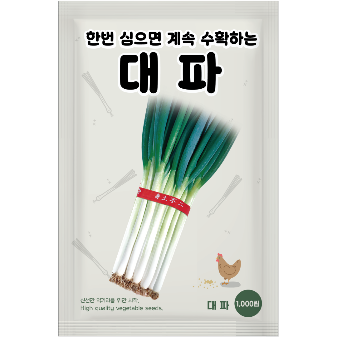 NH농우바이오 한번 심으면 계속 수확하는 대파 씨앗 종자 1000립, 3개 8,000원