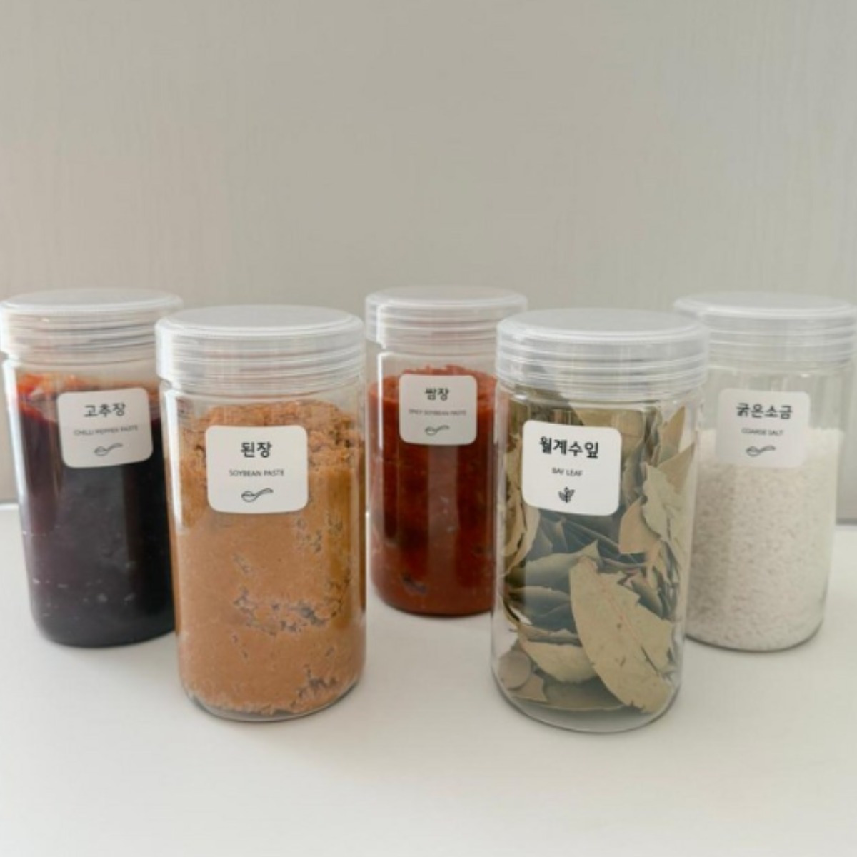 플레이트라벨 BPA FREE 국산 입구 넓은 양념통 + 라벨12종, 5개, 750ml 16,300원