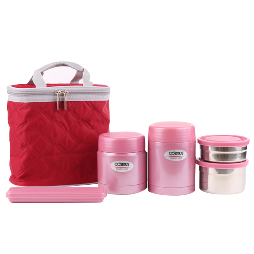코스모스 보온 트윈다용도 도시락 400ml + 360ml, 혼합색상, 1세트 62,500원