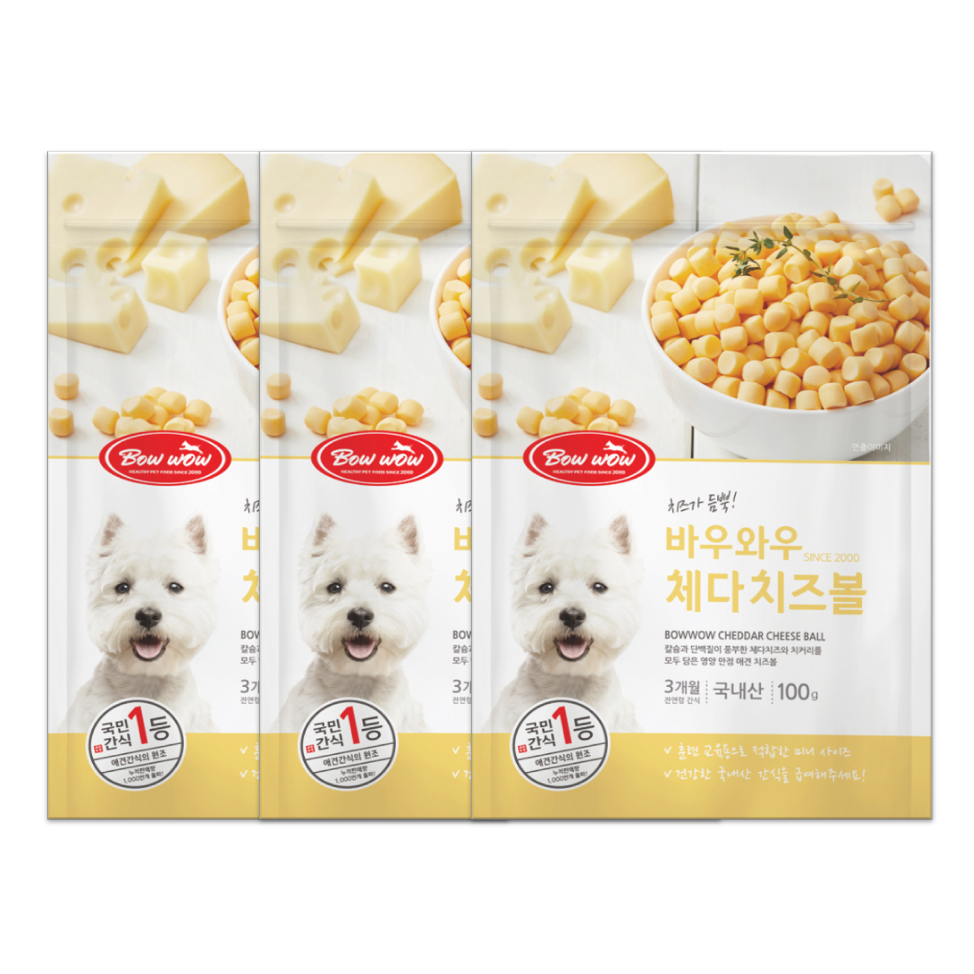 바우와우 애견간식 당근/체다 치즈볼 8,000원