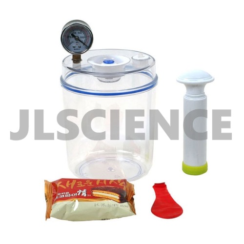 (YLS) 압력계달린 진공실험장치 (130x160mm 펌프포함) 진공실험용기 49,500원