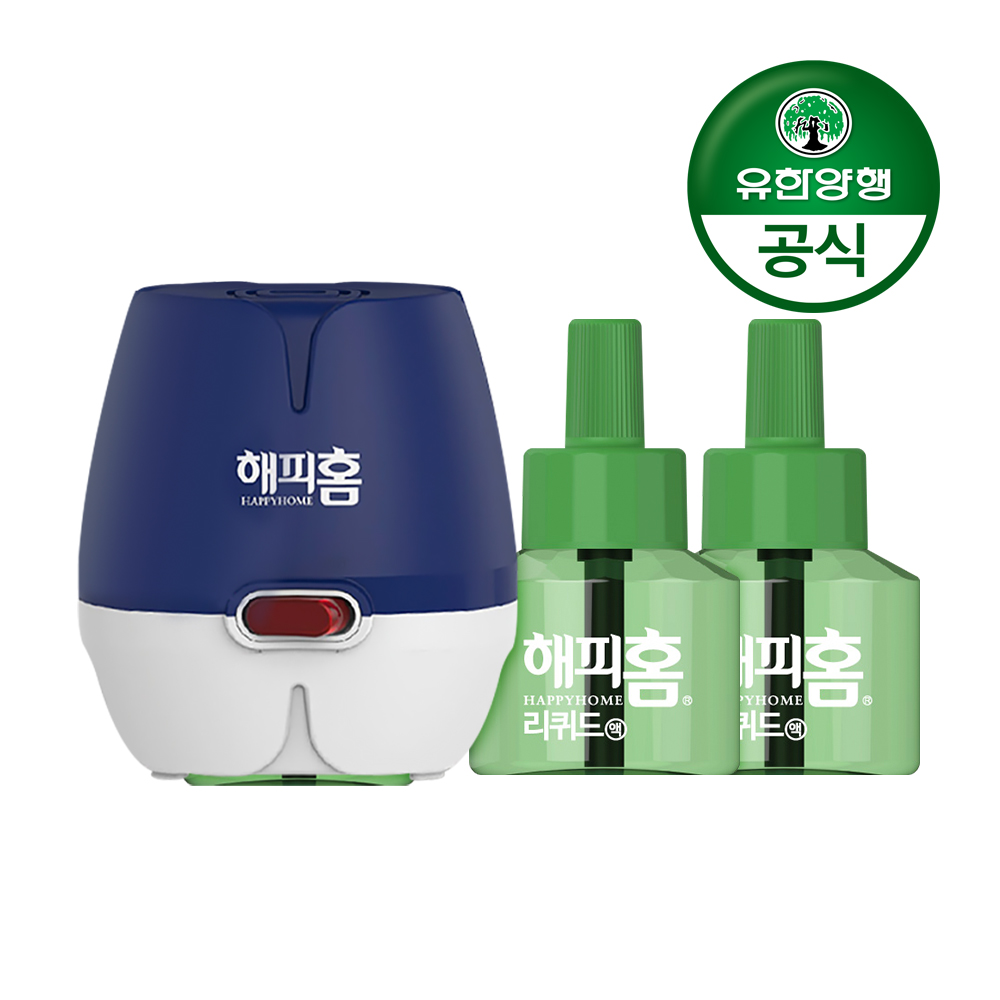 [유한양행]해피홈 코드형 리퀴드 모기향(본품+리필)+리필 45일 22,390원