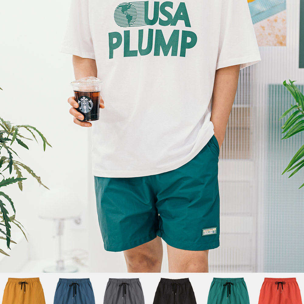 [오버나인] 남성용 여름 와펜 썸머쿨 바스락 하프팬츠 반바지 14,800원