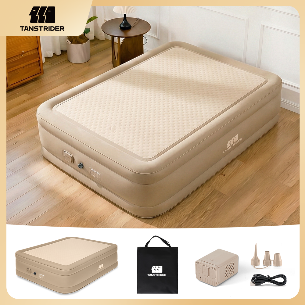 TANSTRIDER 최신상 에어텐셀침대 에어매트 내장형 단단한 매트리스 캠핑용 텐셀 냉감 에어매트 내장전동펌프 텐셀 냉감 매트리스 더블 퀸 캠핑 홈캠핑 150,000원
