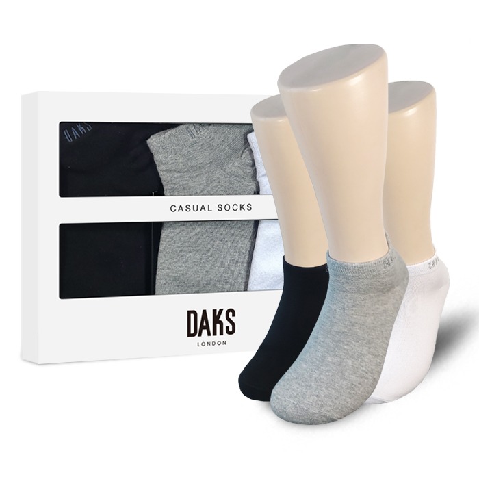 닥스(시즌잡화) [닥스양말] 숙녀3족세트 무지 스니커즈 23429 11,800원