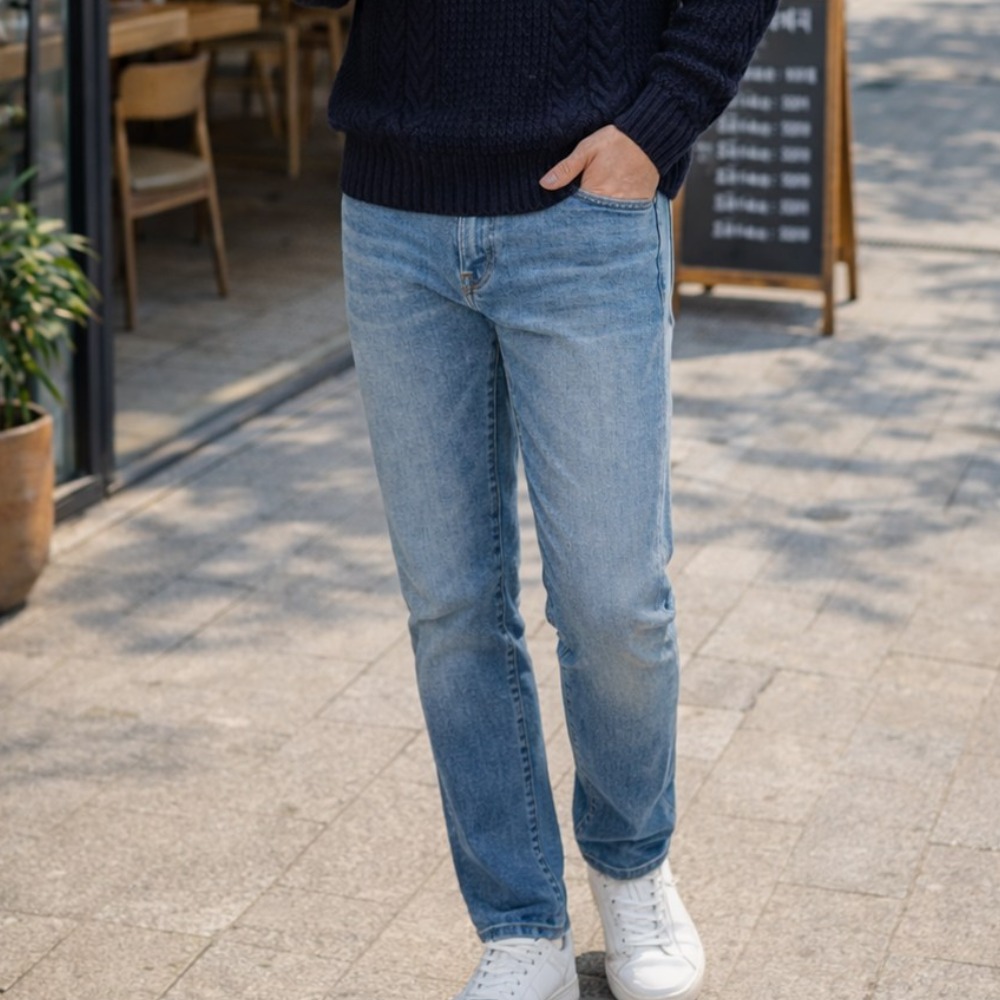 2장[GTM] 뉴패션 부드러운 스판 청바지 작업복 일상복 데님팬츠 42,800원