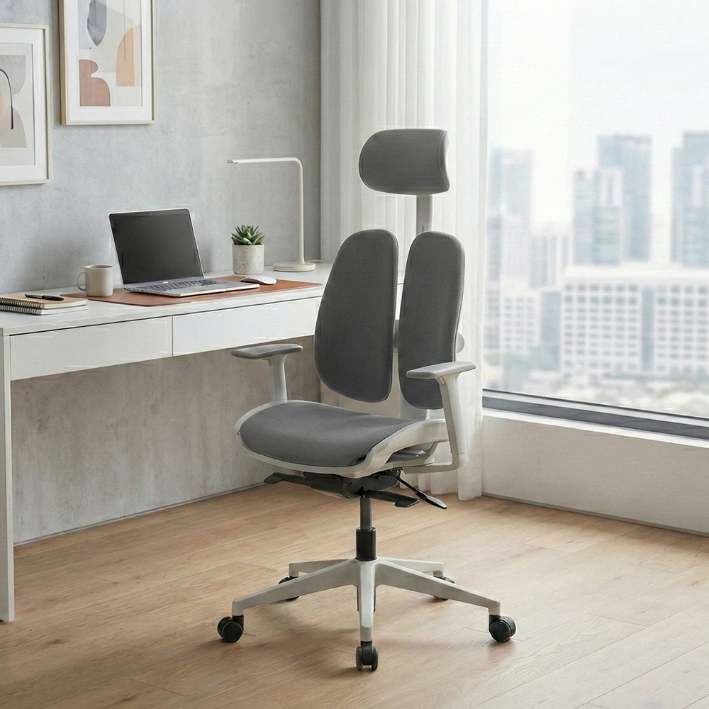 듀오백 골드 사무용 컴퓨터 책상 메쉬의자 D2500G-DAMW, 그레이 294,000원