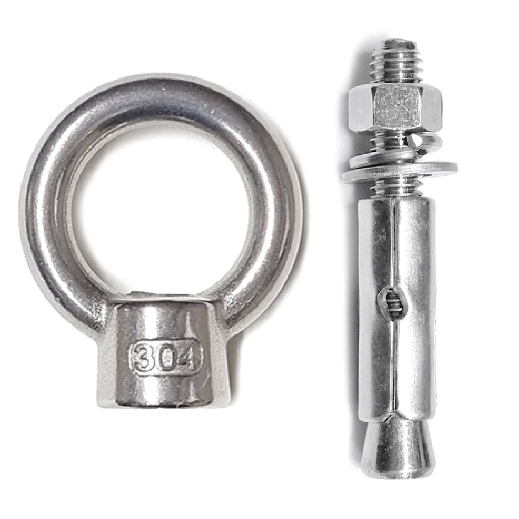 SUS3 고강도 스텐 아이너트 + 스텐세트앙카 M8 SET(세트) 콘크리트 바닥 벽면 고정 간편한 고리 설치 1,200원