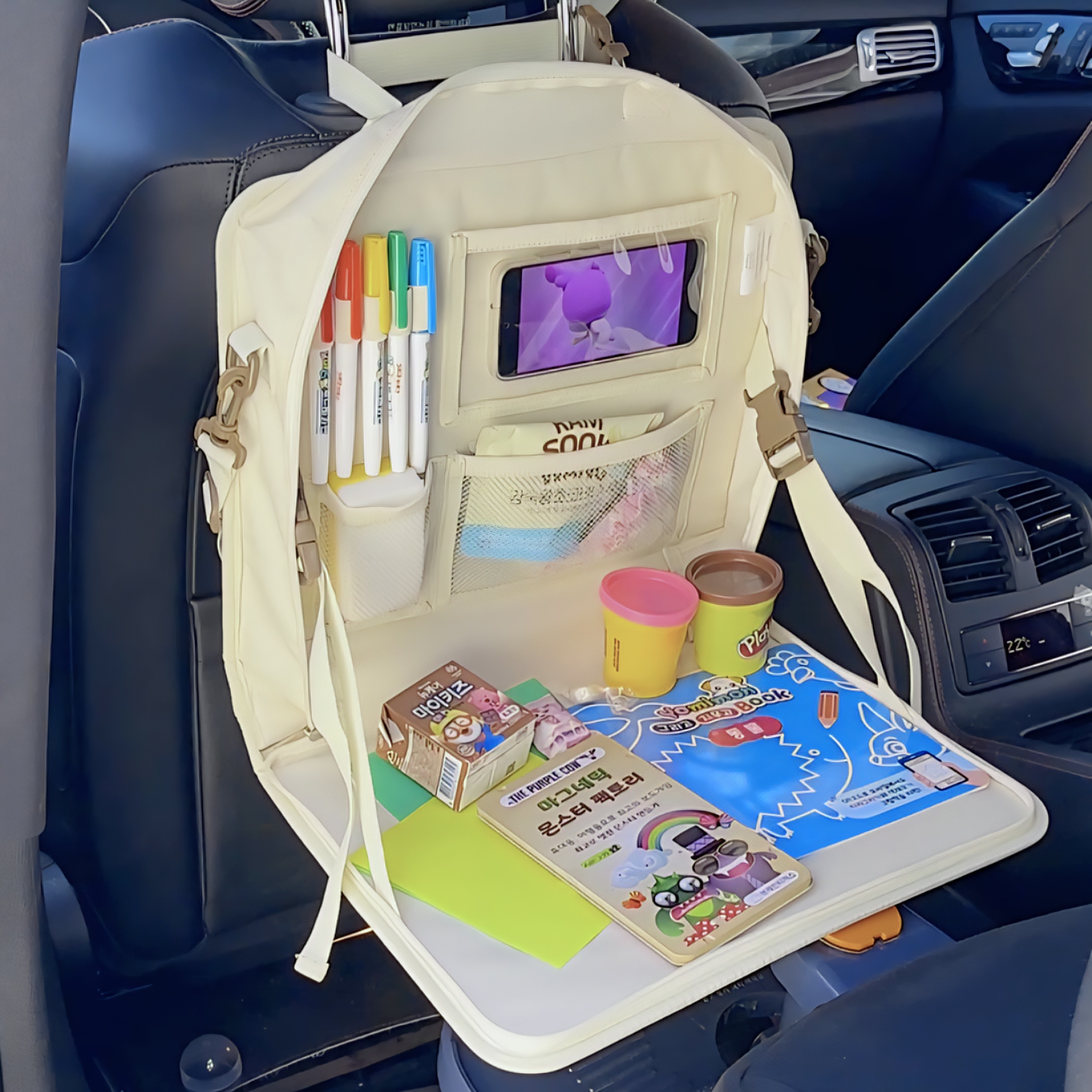 베비몽 드라이빙백 카시트 트레이 차량용 테이블, 아이보리, 1개 35,090원