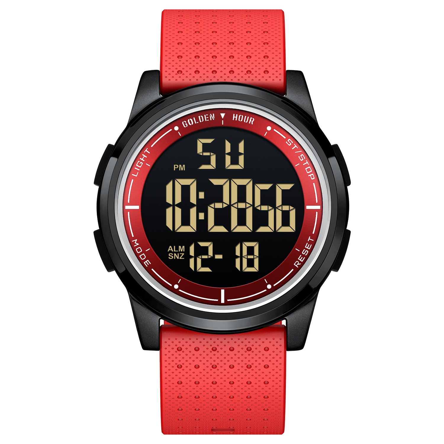 GOLDEN HOUR 광각 디스플레이 고무 스트랩 손목 시계와 울트라 얇은 미니멀리스트 스포츠 방수 디지털 시계 남자 1313P 24,500원