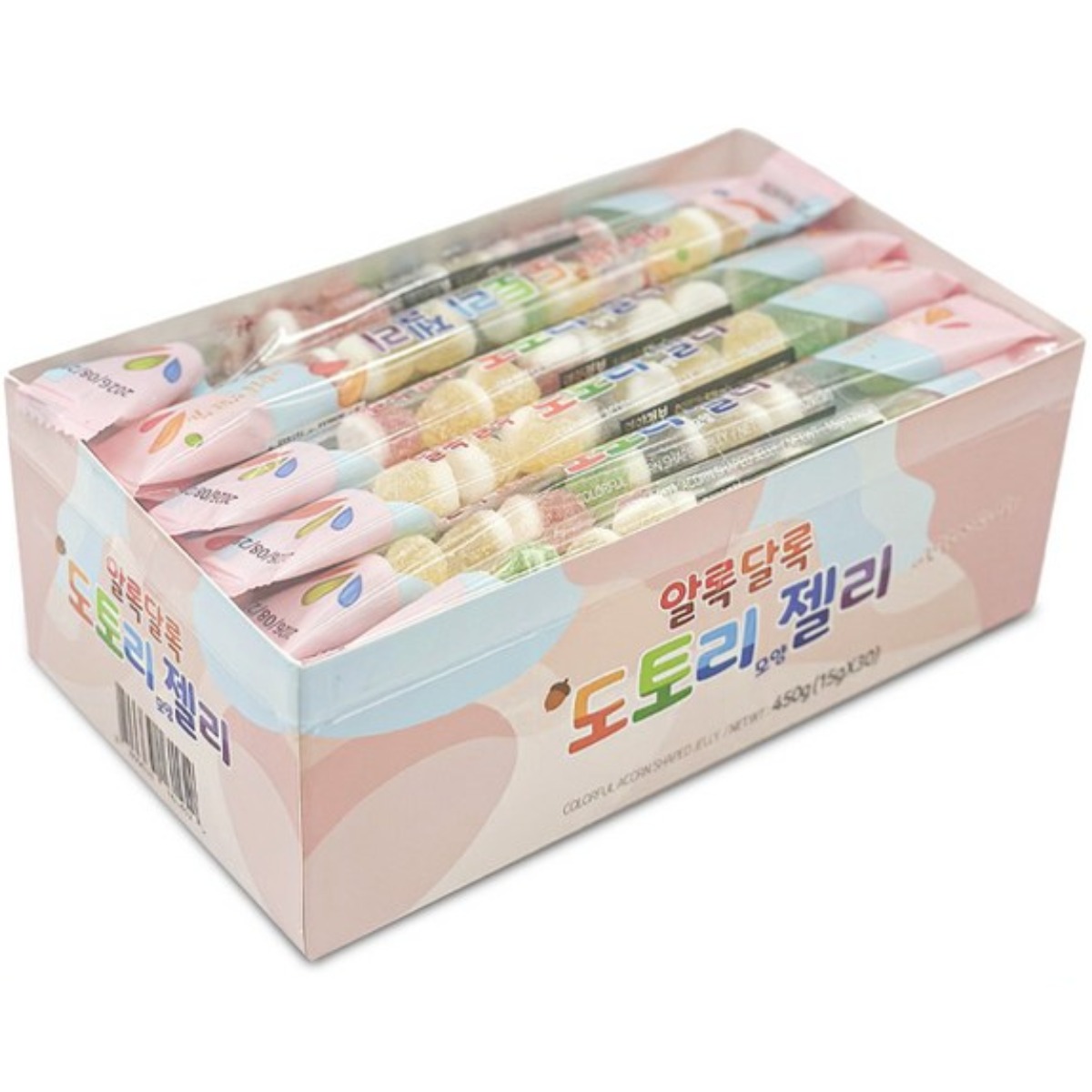 알록달록 도토리모양 젤리 30개입 450g 6,100원