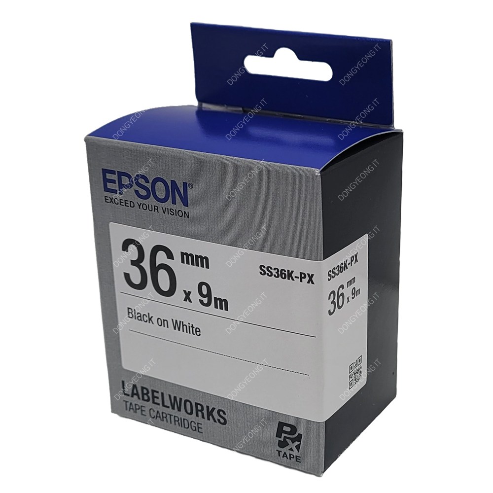 OK1000P 흰색 바탕 검정 글씨 엡손 정품 라벨 36mm 24,800원