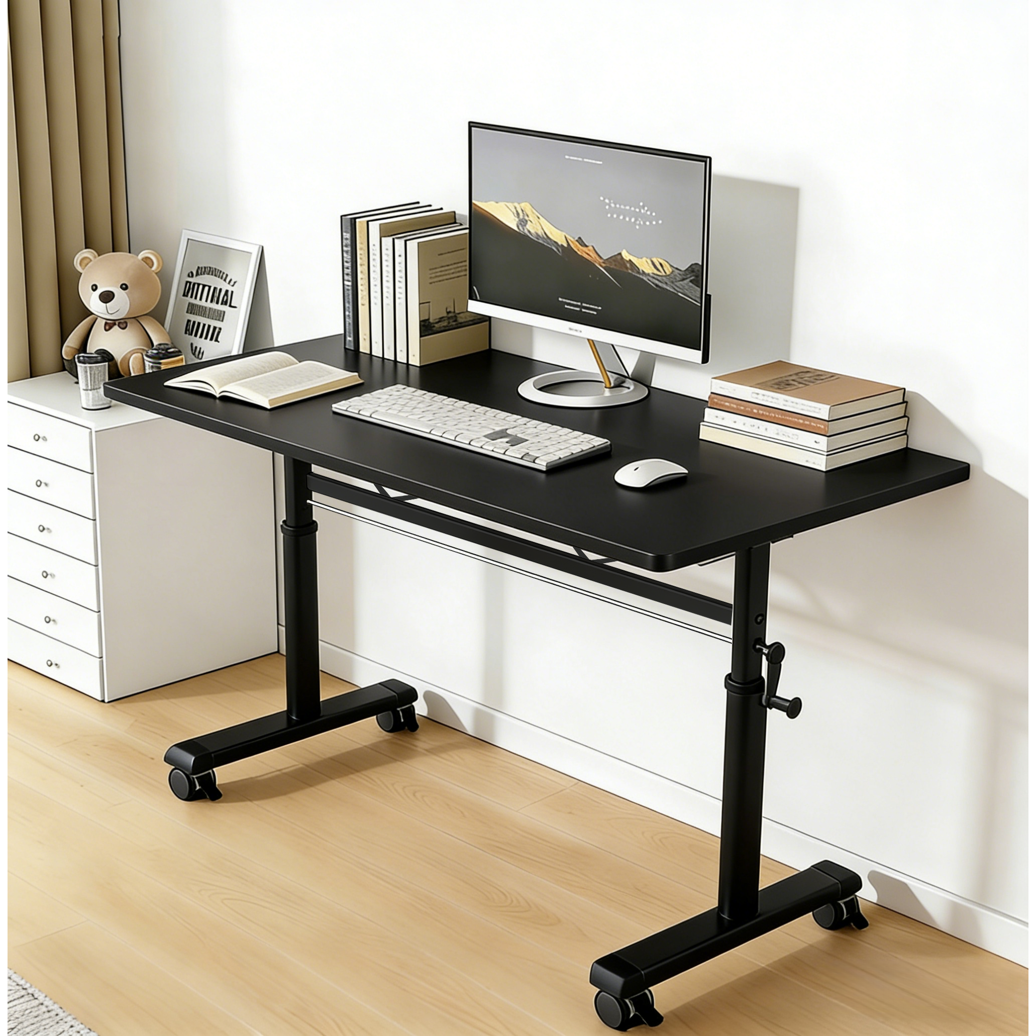 수동 높이조절 모션데스크 이동식 컴퓨터 책상 W01 45,900원