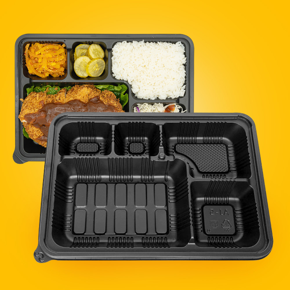 5칸 돈가스 도시락 일회용 포장 배달용기, 1개, 400세트 129,000원