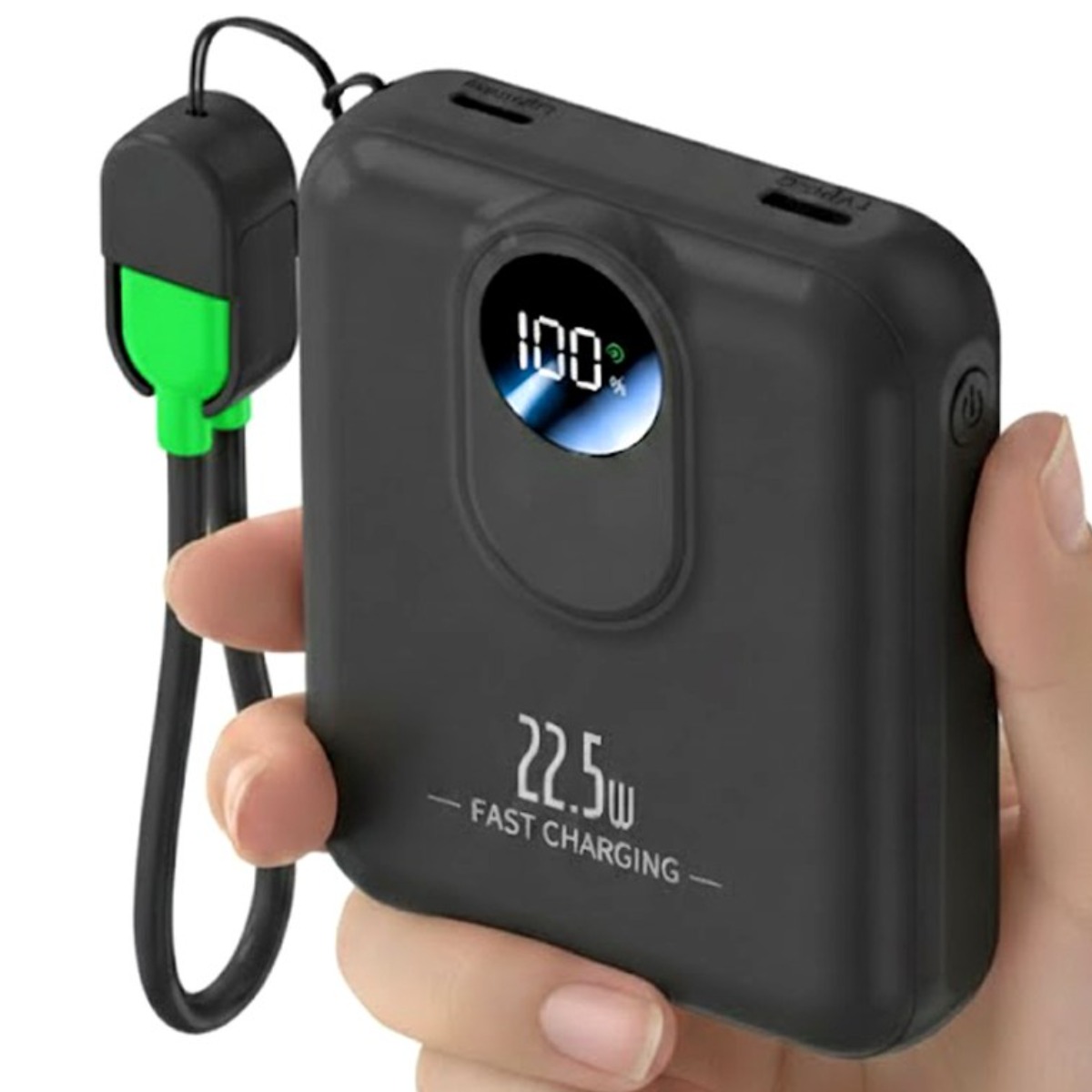 YOBON PD 22.5W QC3.0 고속충전 미니 보조배터리 10000mAh LCD 잔량표시 포켓 휴대용, 검정색, Z1 25,800원