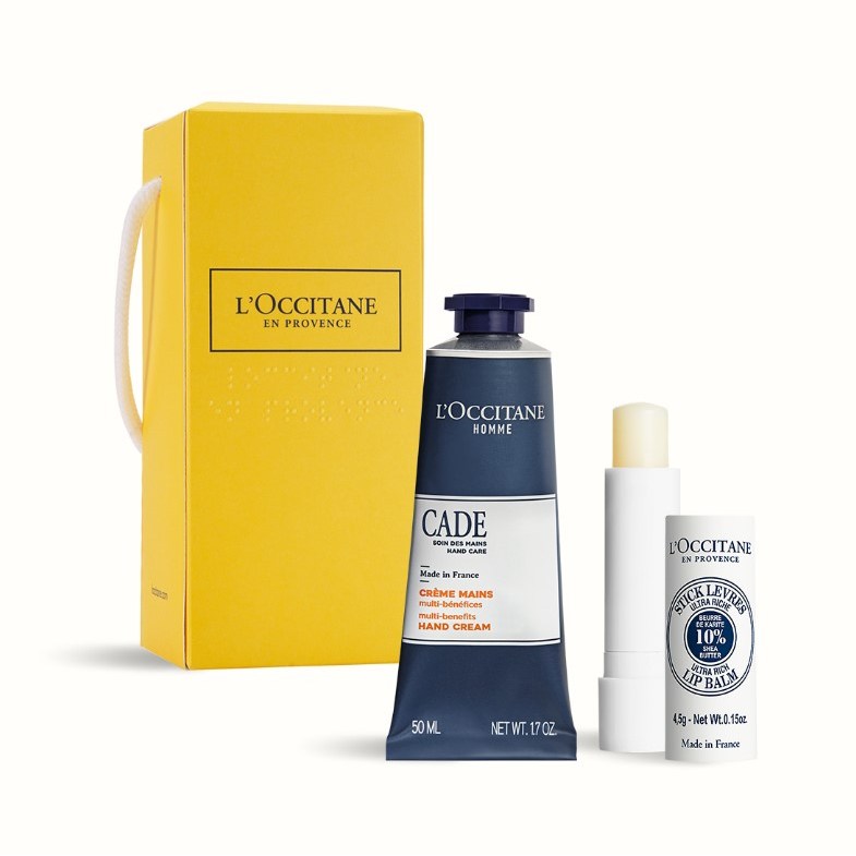 [백화점출고][선물포장+쇼핑백] 록시땅 핸드크림 립밤 선물세트_꺄드 맨 멀티 핸드 & 시어 스틱 립 밤 듀오 58,900원