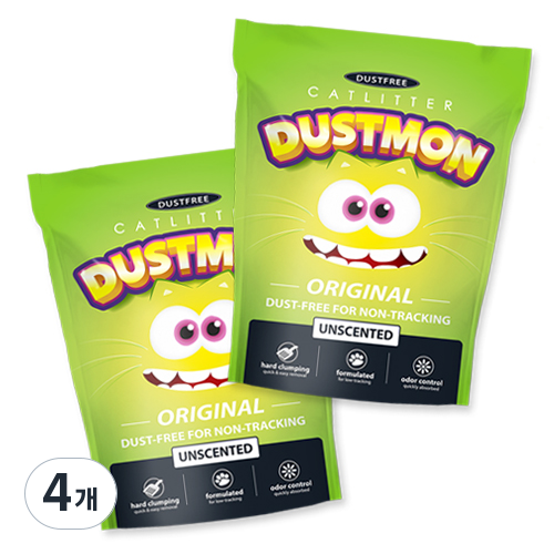 더스트몬 응고형 오리지널 고양이모래, 7kg, 4개, 무향 71,800원