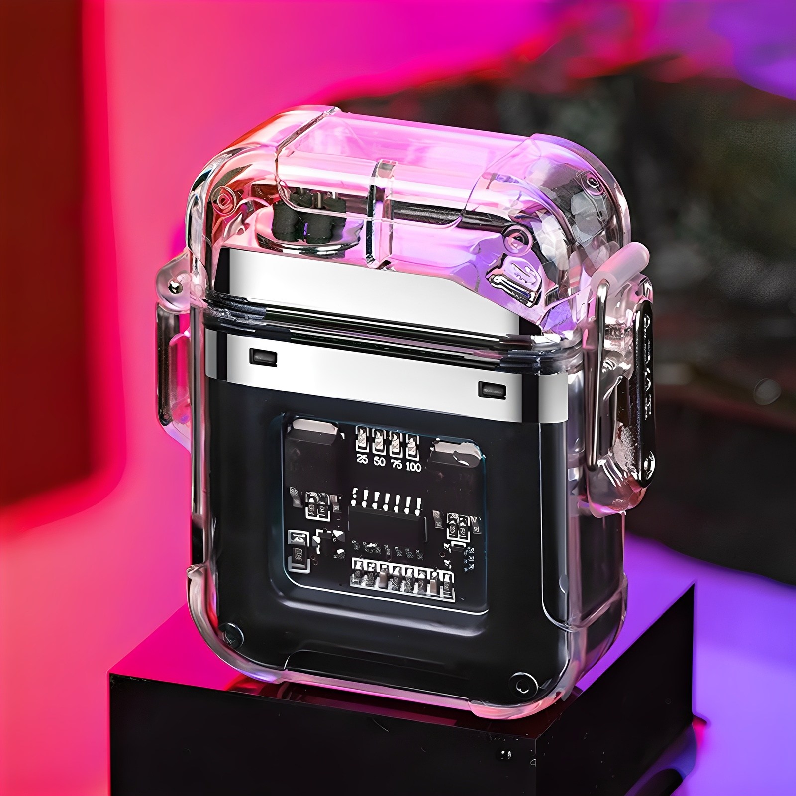 감성 투명 아크 전기 라이터 LED 플라즈마 캠핑 랜턴 겸용 C타입 USB 충전식 미니 방수 스파크 라이타 조명 16,800원