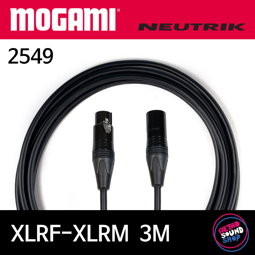 모가미 2549 XLRF-XLRM 3m 마이크 케이블 (뉴트릭 블랙) 42,500원