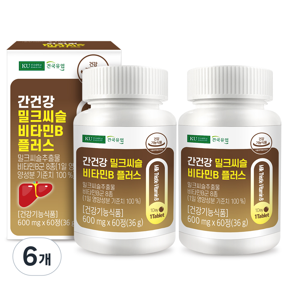 건국유업 간건강 밀크씨슬 비타민B 플러스 36g, 60정, 6개 42,180원